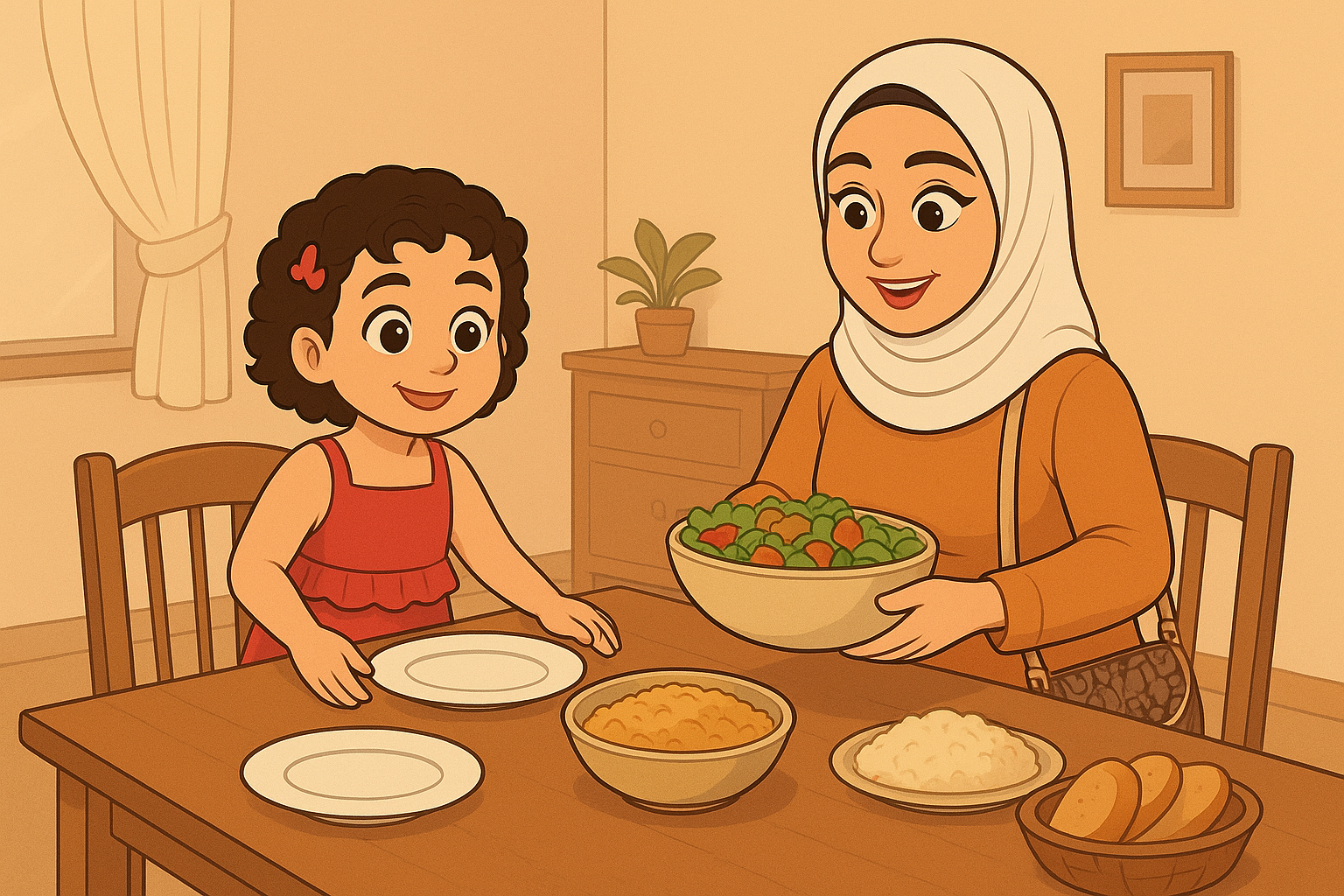 لولي تساعد ماما في البيت